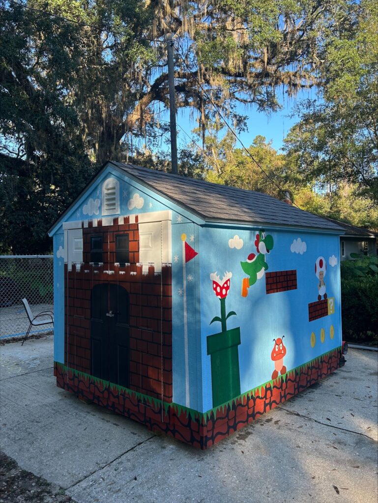 Make-A-Wish Foundation Custom Super Mario Shed | WestScott Construction | Tallahassee Construction